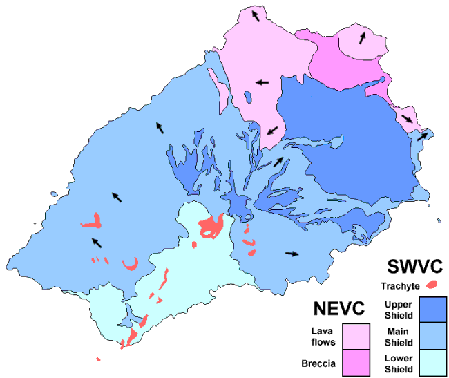 Geological map of St. Helena