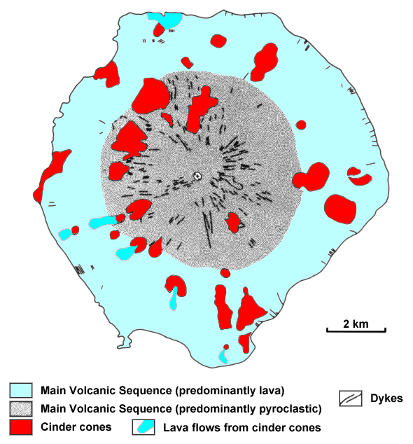 Geological map of Tristan da Cunha